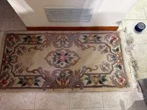 Vintage Hand Hooked Thick Wool Rug Measuring 2 Feet X 5 Feet