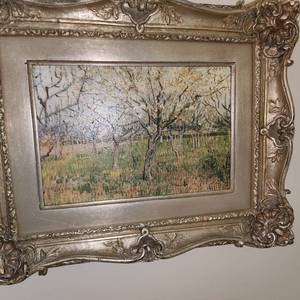 Ornate Gold Framed Canvas Print Measuring 14 Inches Wide By 11 Inches Tall