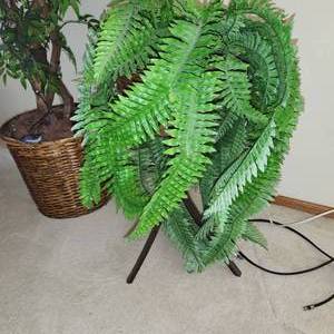 Artificial Fern On Plant Stand Measuring 32 Inches Tall
