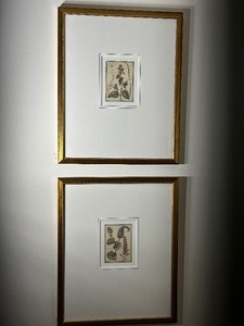Two Ethan Allen Framed Botanical Prints In Gold Frames Measuring 16 Inches X 19 Inches