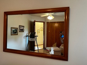 Wood Framed Mirror Measuring Approximately 45 Inches X 28 Inches