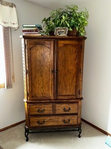 OfficeEntertainment Armoire - Measuring 38 inches x 21 inches x 66 inches