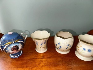 Three Lenox Vases and and Ardleigh Elliott Porcelain Musical Trinket Box Heavens Little Angel Series