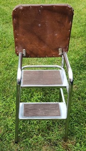 lot 6 image: Vintage Step Stool Kitchen Stool Measuring 13 Inches By 12 Inches By 24 Inches