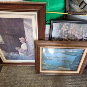 lot 38 image: Three Larger Framed Prints