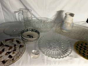 lot 78 image: Variety Of Serving Dishes And Water Pitchers