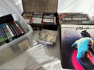 lot 102 image: Variety Of Cassette Tapes, CDs, DVDs And Albums