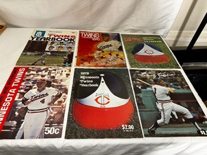 lot 273 image: 6 Vintage Minnesota Twins Yearbooks and Programs