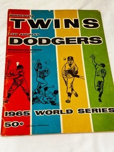 lot 274 image: Vintage 1965 World Series Minnesota Twins vs Los Angeles Dodgers