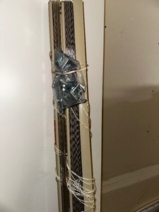 lot 297 image: Three Beige Metal Blinds with Mounting Brackets Measuring Measuring 70 W x 46 H