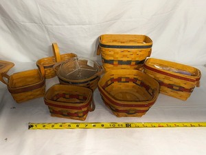 lot 223 image: Variety of Longaberger Baskets as seen in photo