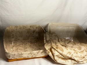 lot 226 image: Two Longaberger Baskets both with Liners and Additional Cloth Liner