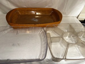 lot 228 image: Longaberger Serve it up basket with liners