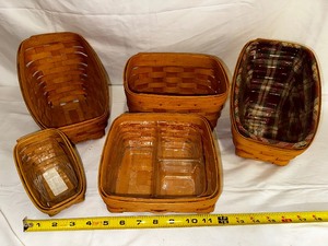 lot 230 image: Variety of Longaberger Baskets as seen in photo