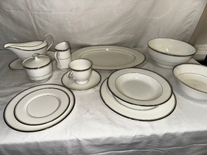 lot 259 image: Mikasa Bone China Briarcliffe Place Setting for 12 and Serving Pieces