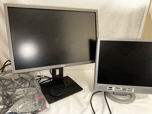 lot 261 image: Acer 24 inch LCD Screen with Adjustable Height and HP 17 inch Monitor