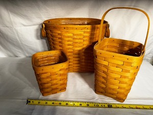 lot 215 image: Three Longaberger Baskets as Seen in Photo
