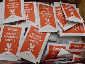lot 136 image: 2 cases x 200 ct Grated Parmesan Cheese Best by 09102024