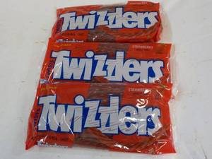 lot 173 image: 3x 16 oz Bags Strawberry Twizzlers...
