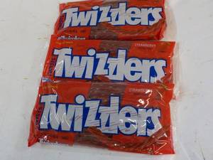lot 175 image: 3x 16 oz Bags Strawberry Twizzlers...