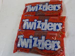 lot 176 image: 3x 16 oz Bags Strawberry Twizzlers...