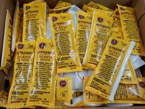 lot 199 image: 2 boxes x 200 each Mild Picante Sauce Single Serve Packets