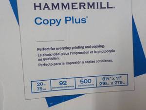 lot 209 image: Hammermill Copy Plus 4000 Sheets 8.5 x11 white paper