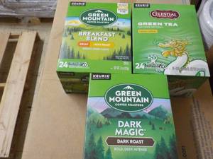 lot 234 image: 3 x 24 ct Keurig Dark Roast, Green Tea and Decaf K Cups