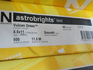 lot 261 image: 3500 Sheets Vulcan Green 8.5 x 11 Copy Paper