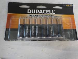 lot 279 image: 16 ct Duracell Double AA Batteries...