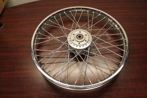 Used Motorcycle Chrome Spoke Wheel - 16-inch