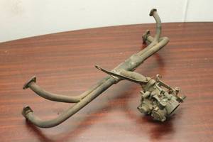 Used Automotive Carburetor and Exhaust Manifold Assembly - Fair Condition