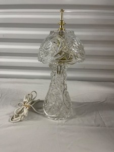 Cut Glass Lamp and Shade
