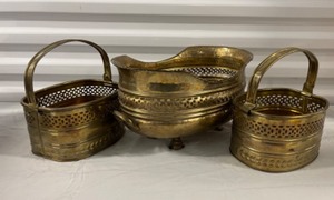 Lot of Brass Baskets