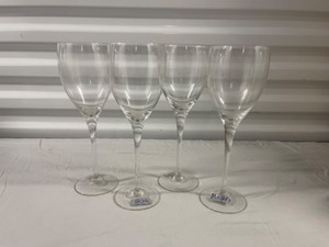 Lot of 4 Toscany Hand-blown Wine Glasses