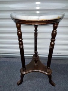 Marble-topped End Table