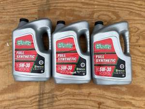 lot 22 image: 3 Full Gallons 5W-30 Full Synthetic Motor Oil