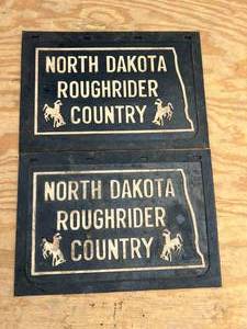 lot 24 image: North Dakota Roughrider Country Mud Flaps