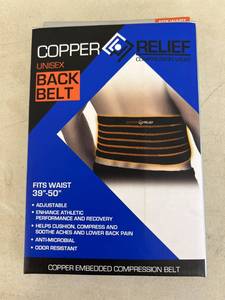 lot 122 image: New Unisex Copper Relief Compression Belt