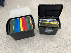 lot 137 image: 2 File Holder Totes with Files