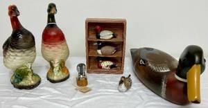 lot 23 image: Vintage Woodand Porcelain  Duck Figurines - Set of 8