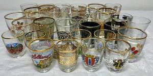 lot 114 image: Vintage Shot Glass Collection -33 pcs