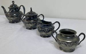 lot 38 image: Antique Barbour Silver Company Quadruple Plated 4 Piece Tea Set