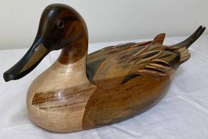 lot 17 image: 1984 Medallion Series Kyles Woodcarving Wood Duck Decoy, Hersey Kyle, Jr