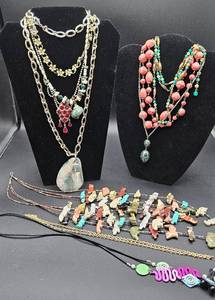 lot 88 image: Colorful and Unique Costume Jewelry Necklaces