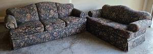 lot 57 image: Matching Sofa and Loveseat