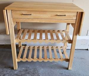 lot 59 image: Portable Wooden Kitchen Island