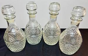 lot 166 image: Set of 4 Crystal Decanters