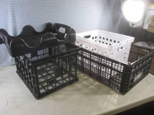 (A-3T) Plastic Crates and Coca-Cola Flat