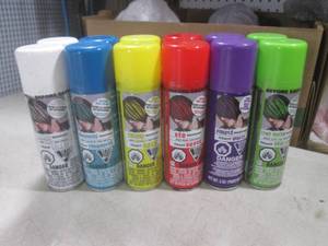 (CS) 12 Cans Assorted Color Hair Spray